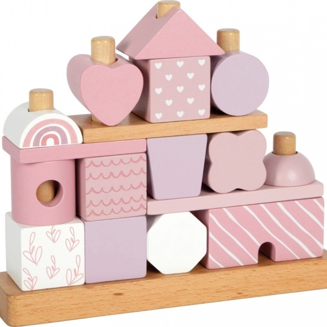 Small Foot Casa Impilabile in Legno Pastello