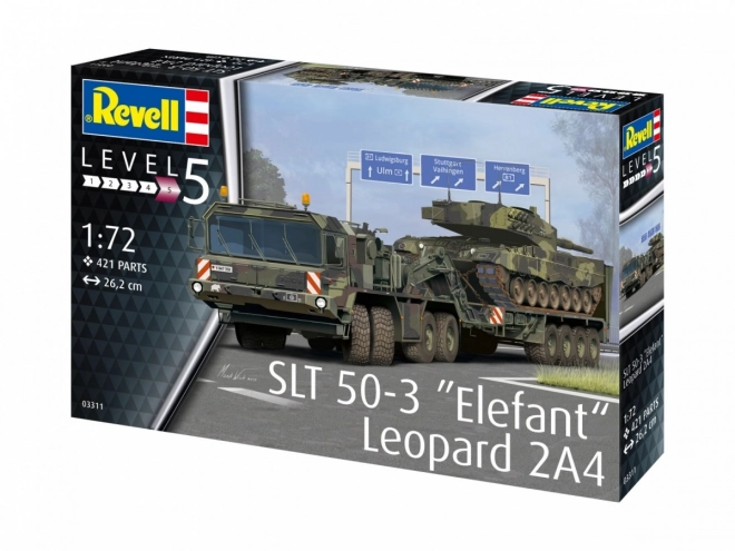 Modello in plastica Elefant SLT 50-3 + Leopard 2A4