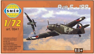 Modello in plastica dell’aereo Avia S-199 1:72