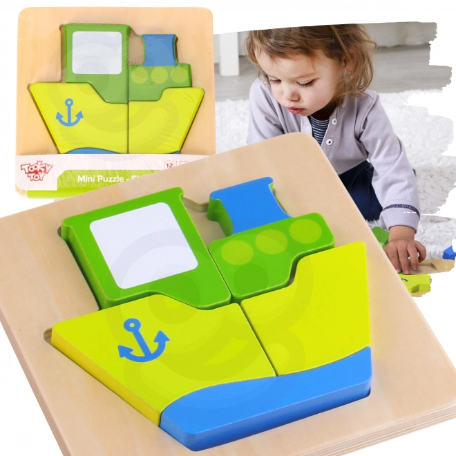 Puzzle di legno a tema nave per bambini TOOKY TOY