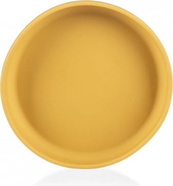 Piatto in silicone per bambini color senape gialla