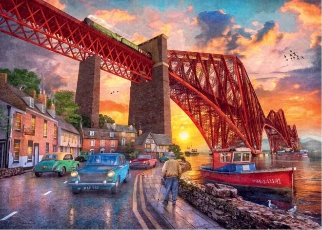 Puzzle Ravensburger Ponte Forth al Tramonto, Scozia