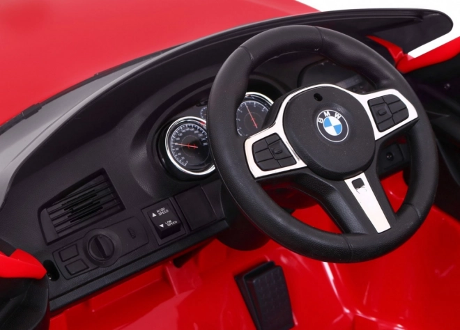 BMW 6 GT Auto a batteria rosso + telecomando + partenza lenta + EVA + cinture + LED MP3