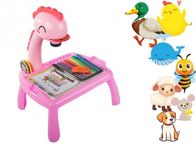 Tavolo da Disegno Didattico per Bambini con Proiettore