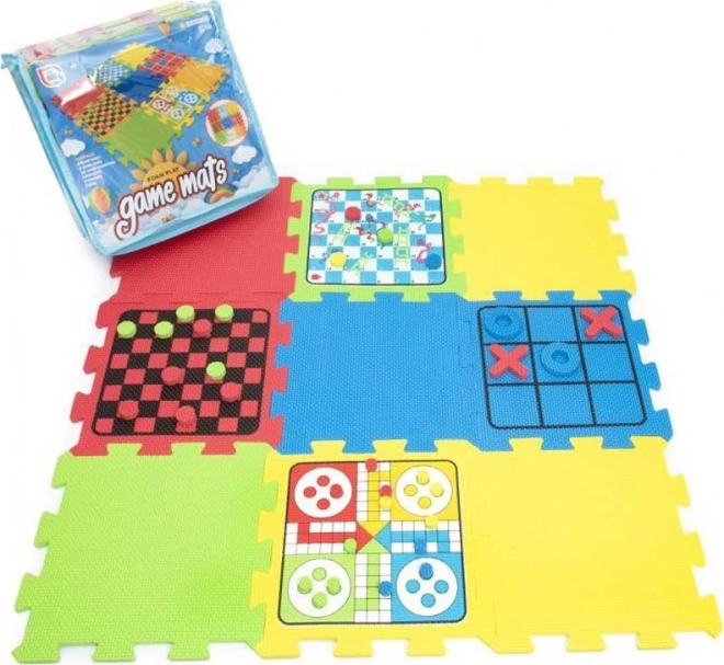 Puzzle in schiuma con set di giochi da tavolo