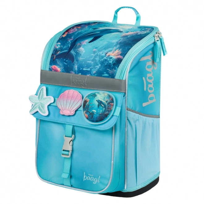 Cartella scolastica Delfino Zippy
