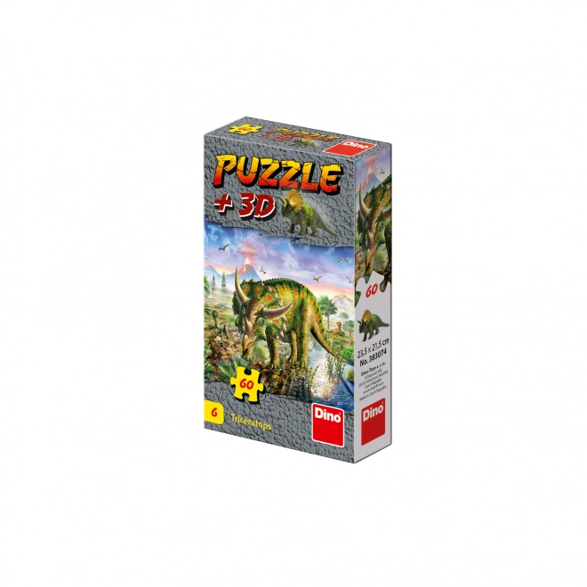 Puzzle con Figura di Dinosauro: Tyrannosaurus Rex 60 Pezzi