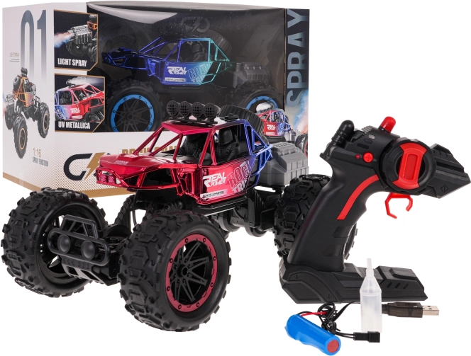 RC crawler REAL ROCK con funzione fumo 1:16 – Rosso