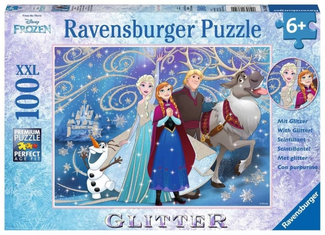 Puzzle Frozen Neve Scintillante Ravensburger 100 pezzi