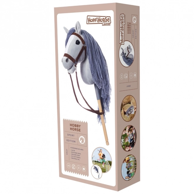 Cavallo di legno Hobby Horse HoppiHorse A3 grigio