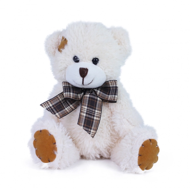 Orsacchiotto di peluche con fiocco 15 cm beige