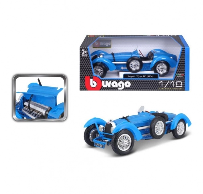 Modello in scala 1:18 Bugatti Type 59 di Bburago