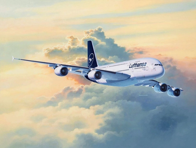 Modello in plastica Airbus A380-800 Lufthansa nuova livrea