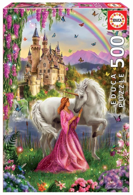 Puzzle fata e unicorno 500 pezzi