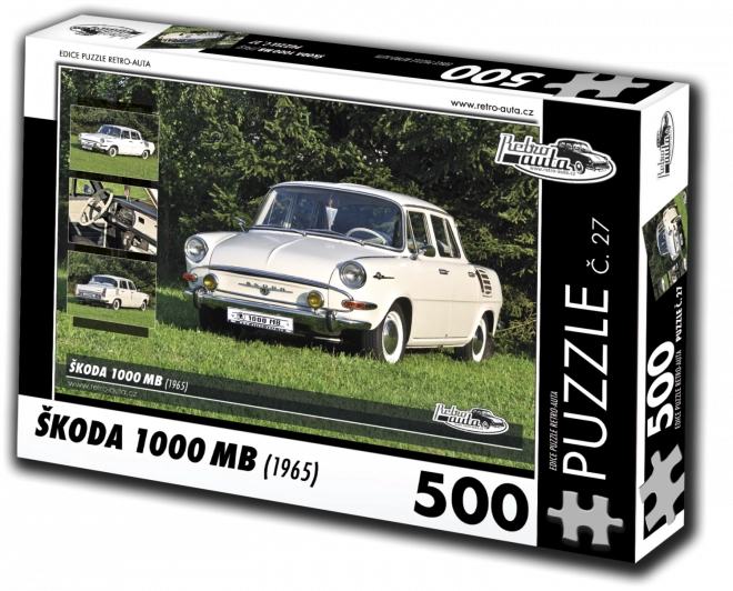 Puzzle Retrò Auto Škoda 1000 MB 500 Pezzi