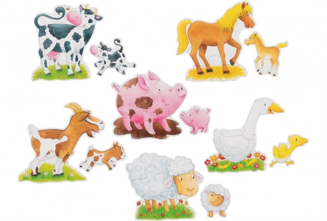 Puzzle Animali della Fattoria 6 in 1 di GOKI