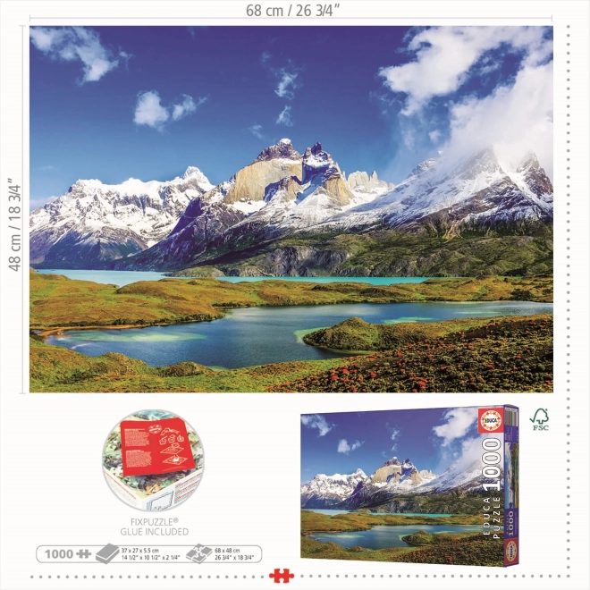 Puzzle Torres del Paine Patagonia 1000 pezzi