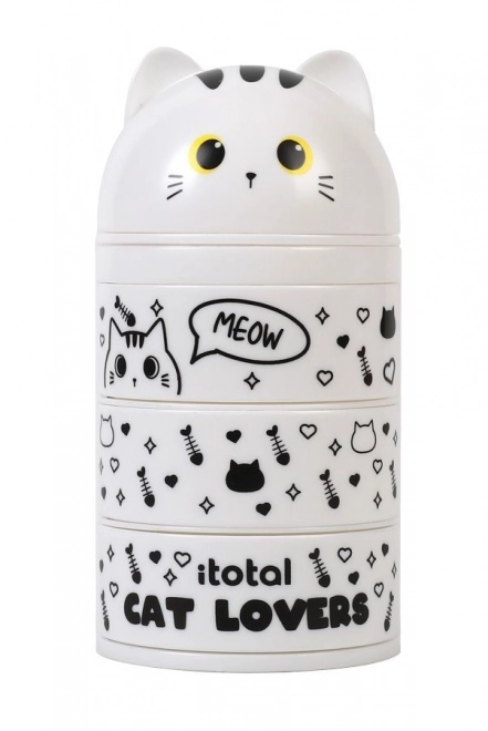 Organizer con scomparti Gatto bianco