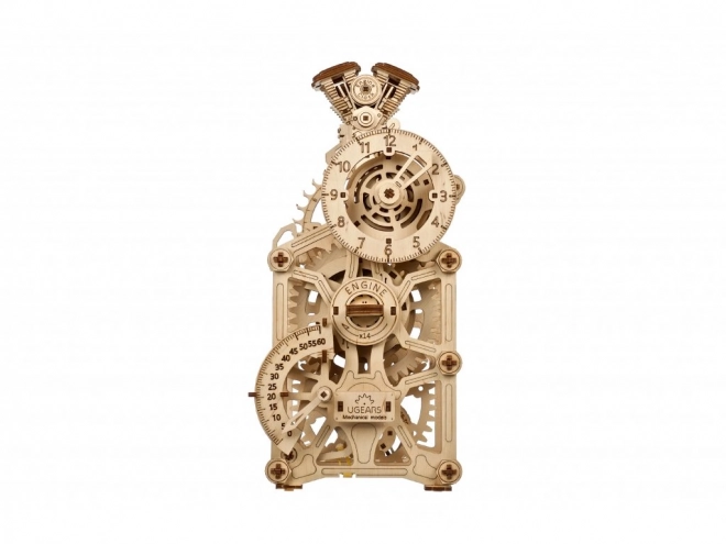 Puzzle meccanico in legno 3D di Ugears - Orologio a motore