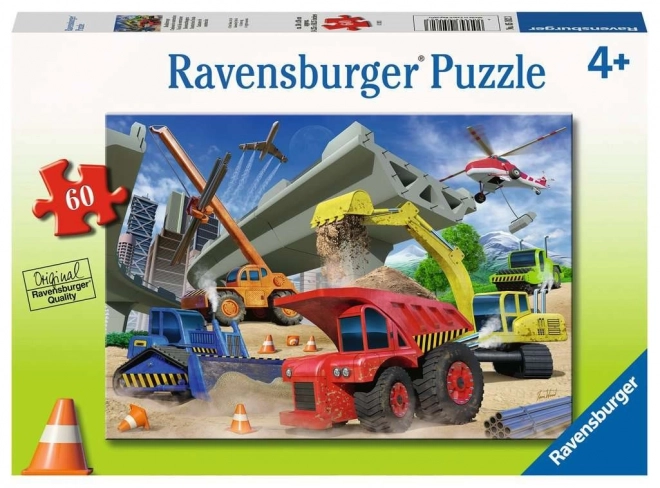 Puzzle Camion da Costruzione Ravensburger 60 Pezzi