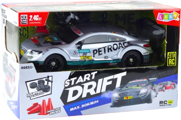 Auto RC da corsa per drift in scala 1:16 argento