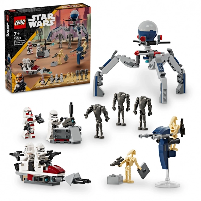 Set da battaglia Clone Trooper e Droide da combattimento STAR WARS