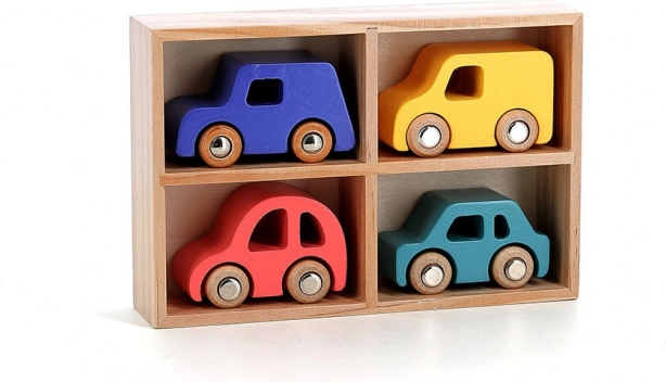 Set di 4 Macchine in Legno City di Vilacity
