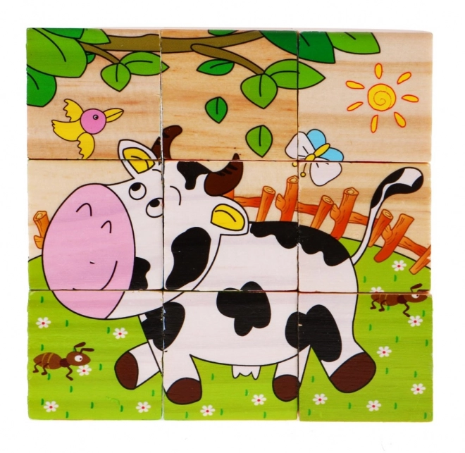 Puzzle Animali in Legno per Bambini 18m+