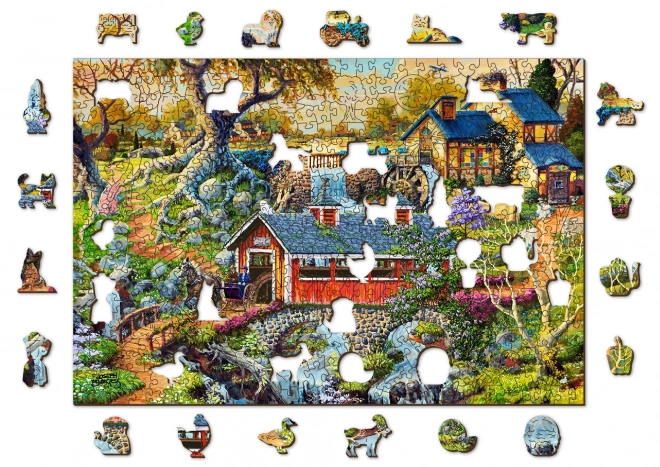 Puzzle in legno paesaggi campestri 2 in 1