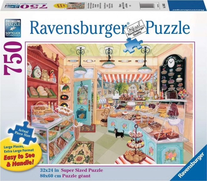 Puzzle Ravensburger 2D Grande Formato: Panetteria all'Angolo 750 Pezzi