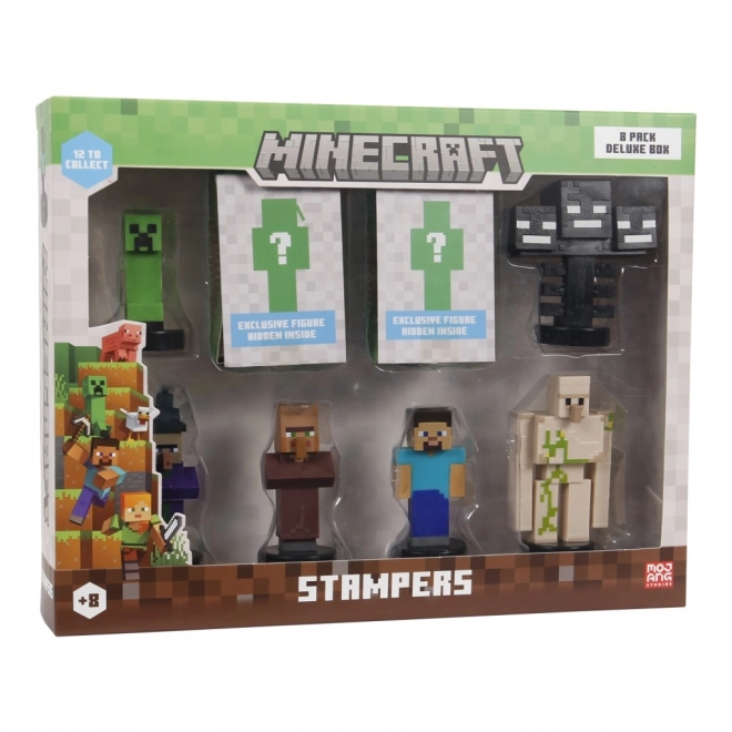 Set di timbri Minecraft Deluxe - Confezione da 8