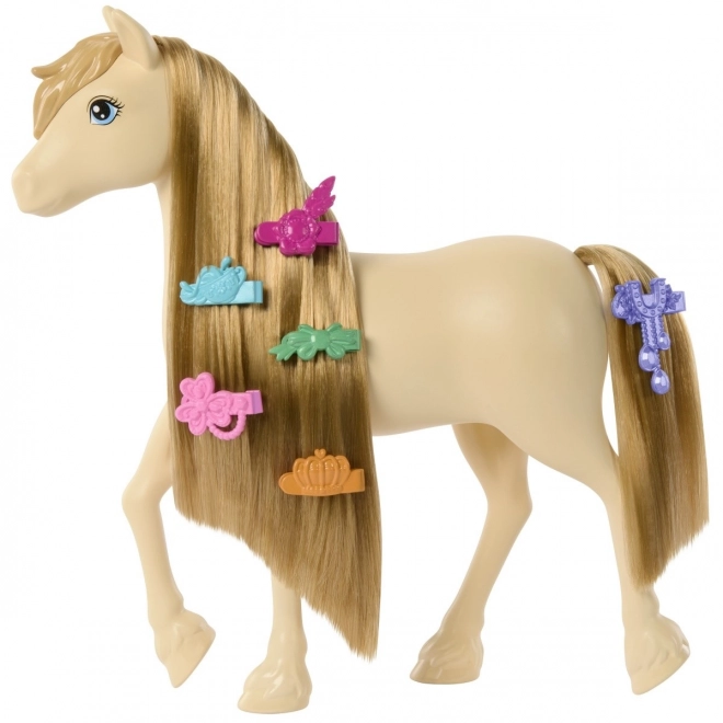 Cavallo Tornado Barbie dai capelli chiari da acconciare