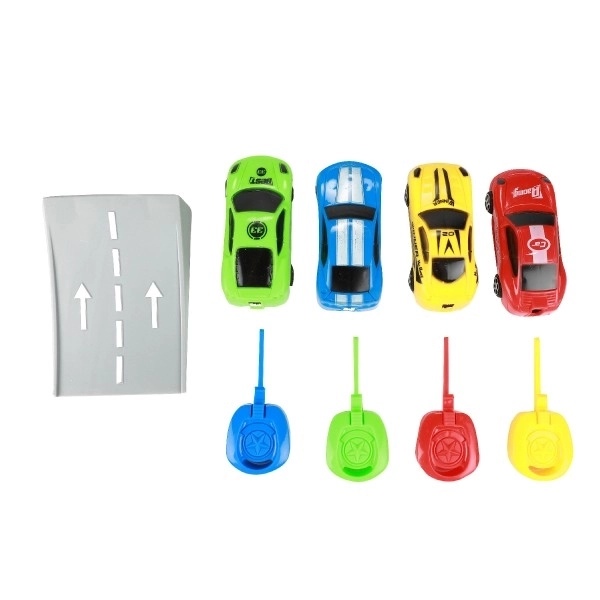 Auto con rampa a molla in plastica 9 cm varie colorazioni