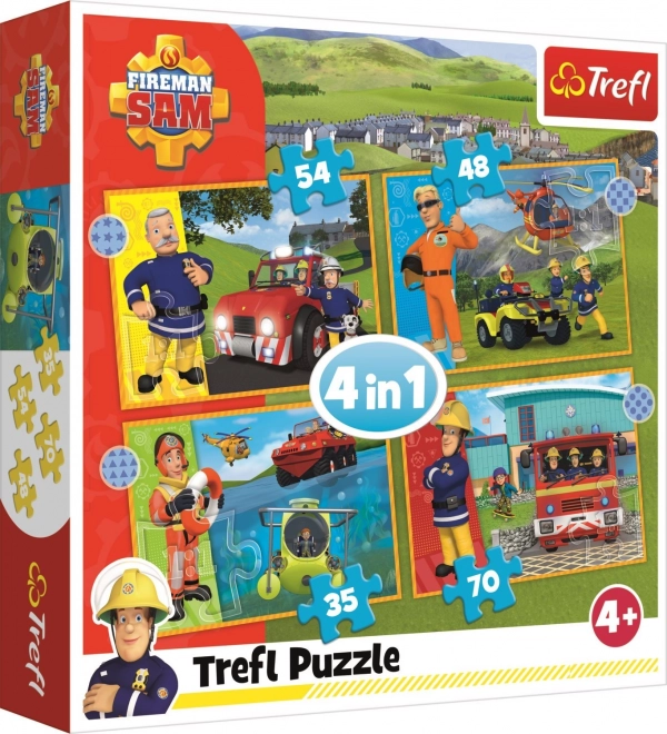 Puzzle Vigile del Fuoco Sam 4 in 1