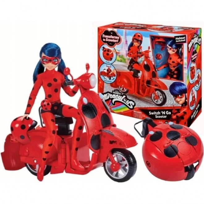 Miraculous Scooter e Bambola Lucky Charm Playset