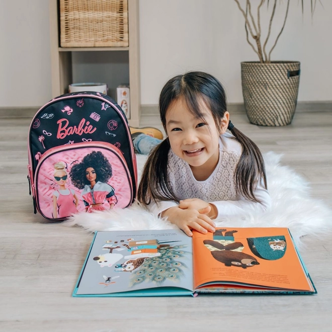 Zaino per bambini Barbie rosa-nero