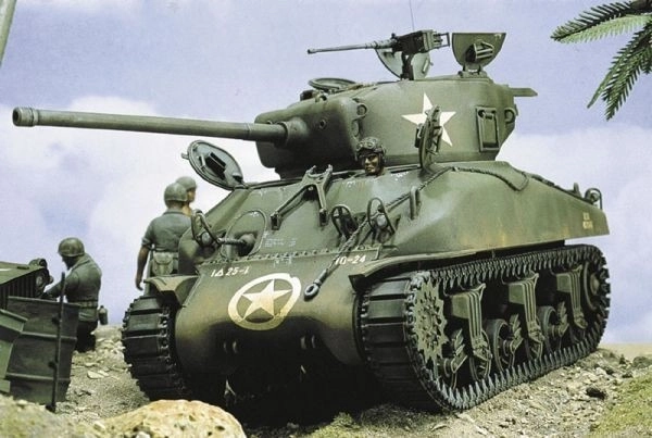 modellino di carro armato Sherman M4-A1