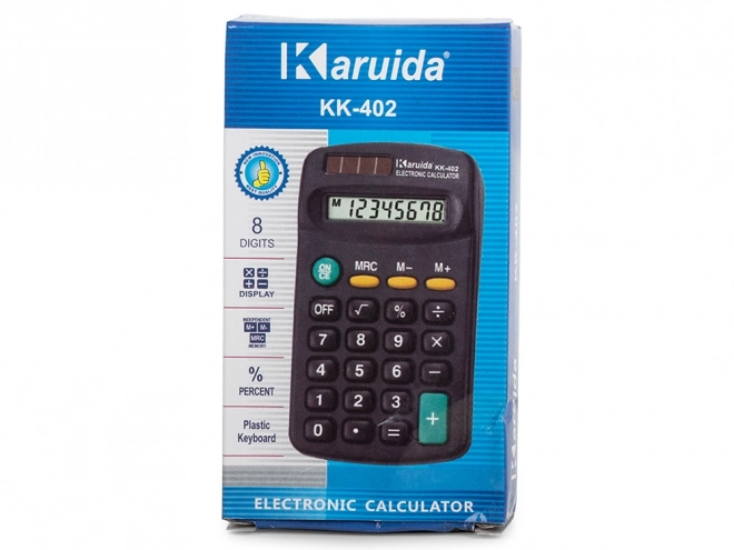 Calcolatrice tascabile con display a 8 cifre e alimentazione duale
