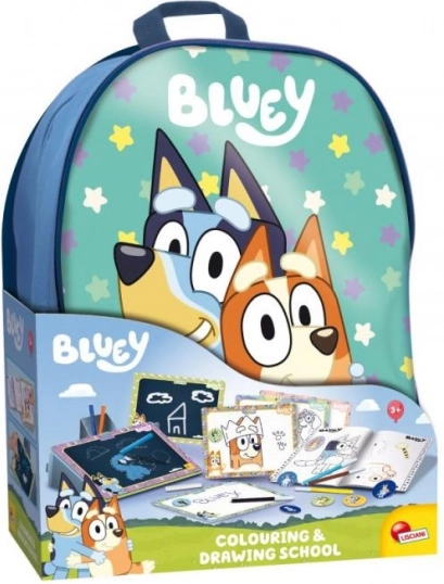 Bluey scuola di disegno nello zainetto