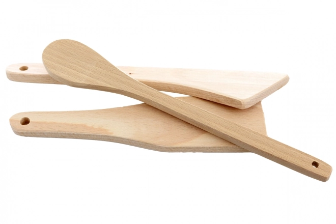 Set Di Utensili Da Cucina In Legno