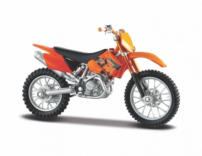 Modello in metallo di motocicletta KTM 525SX 1/18 con supporto