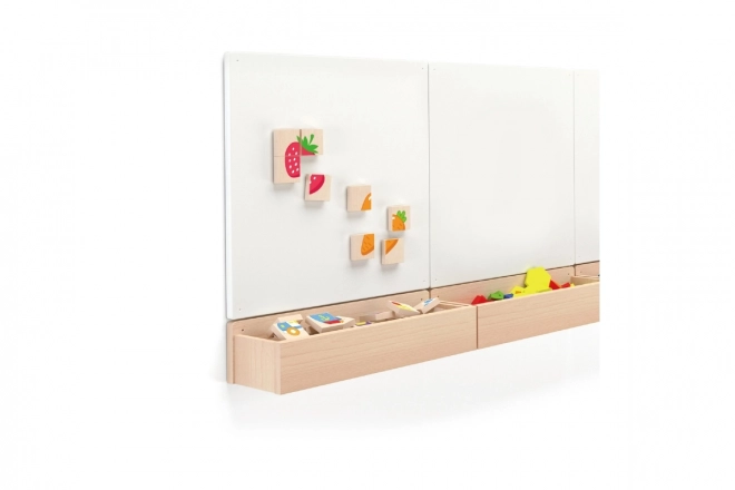 Puzzle magnetico in legno con frutta