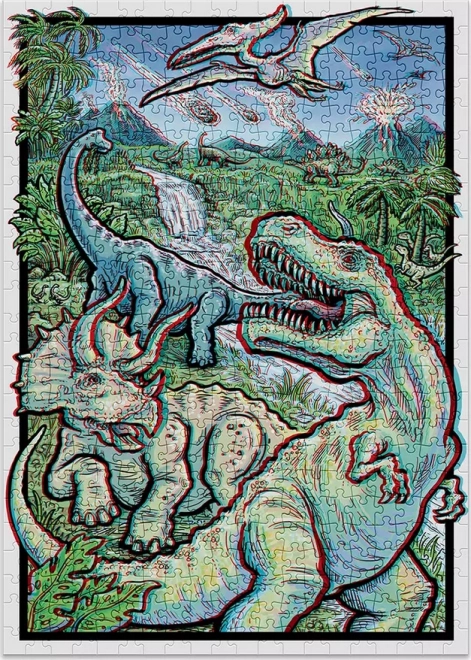 Puzzle Dinosaurs 3D con occhiali CLUOBERRIES