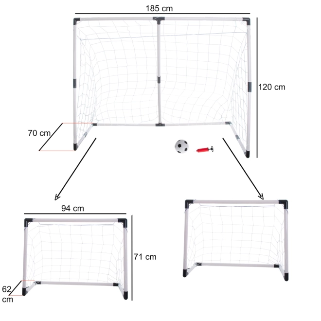Porta da calcio per bambini 2 in 1
