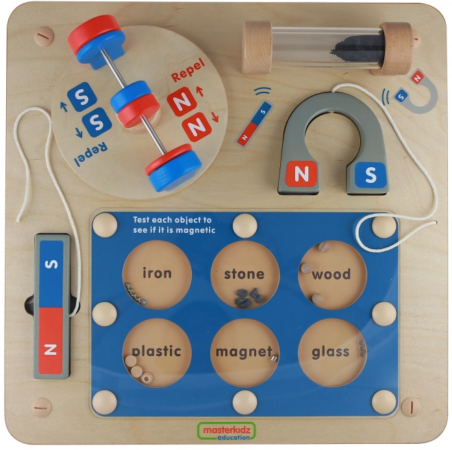 tabellone educativo a parete sull'attrazione magnetica Masterkidz