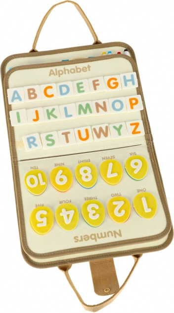 Valigia sensoriale Montessori con dinosauri