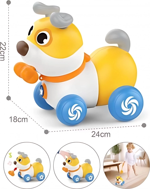 Cagnolino interattivo WOOPIE 2 in 1 pulsante che abbaia 360° per bambini 6m+