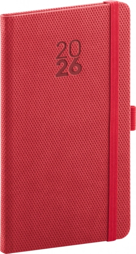 Agenda tascabile Notique Diamante 2026 rosso