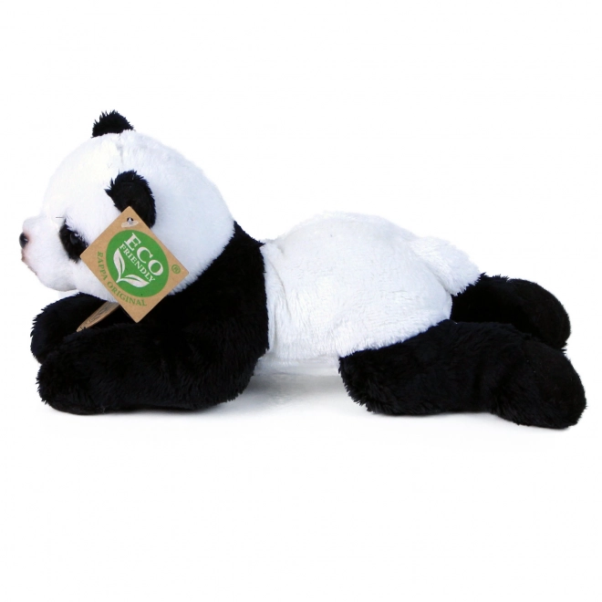 Panda di peluche ecologica sdraiata 18 cm