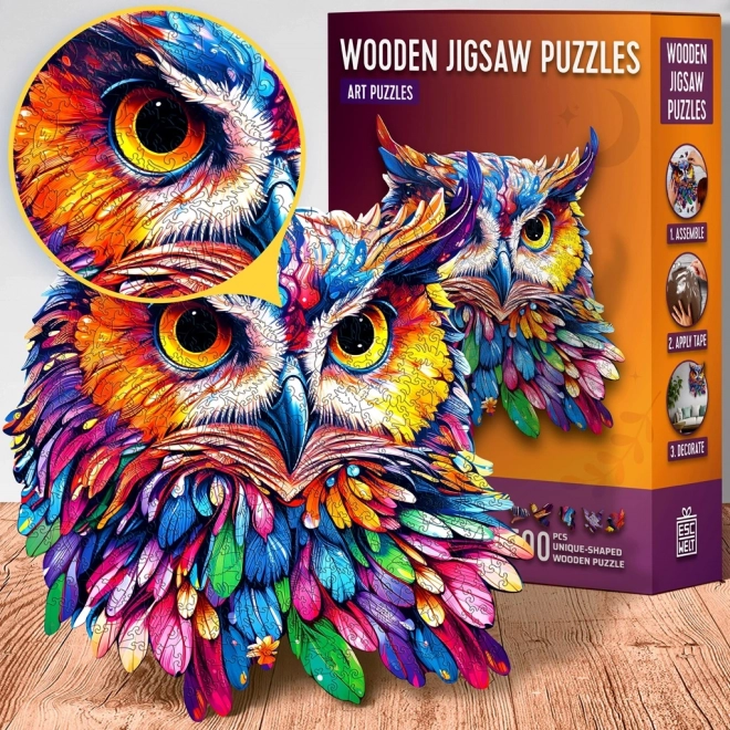 Puzzle di legno Gufo EscapeWelt 500 pezzi